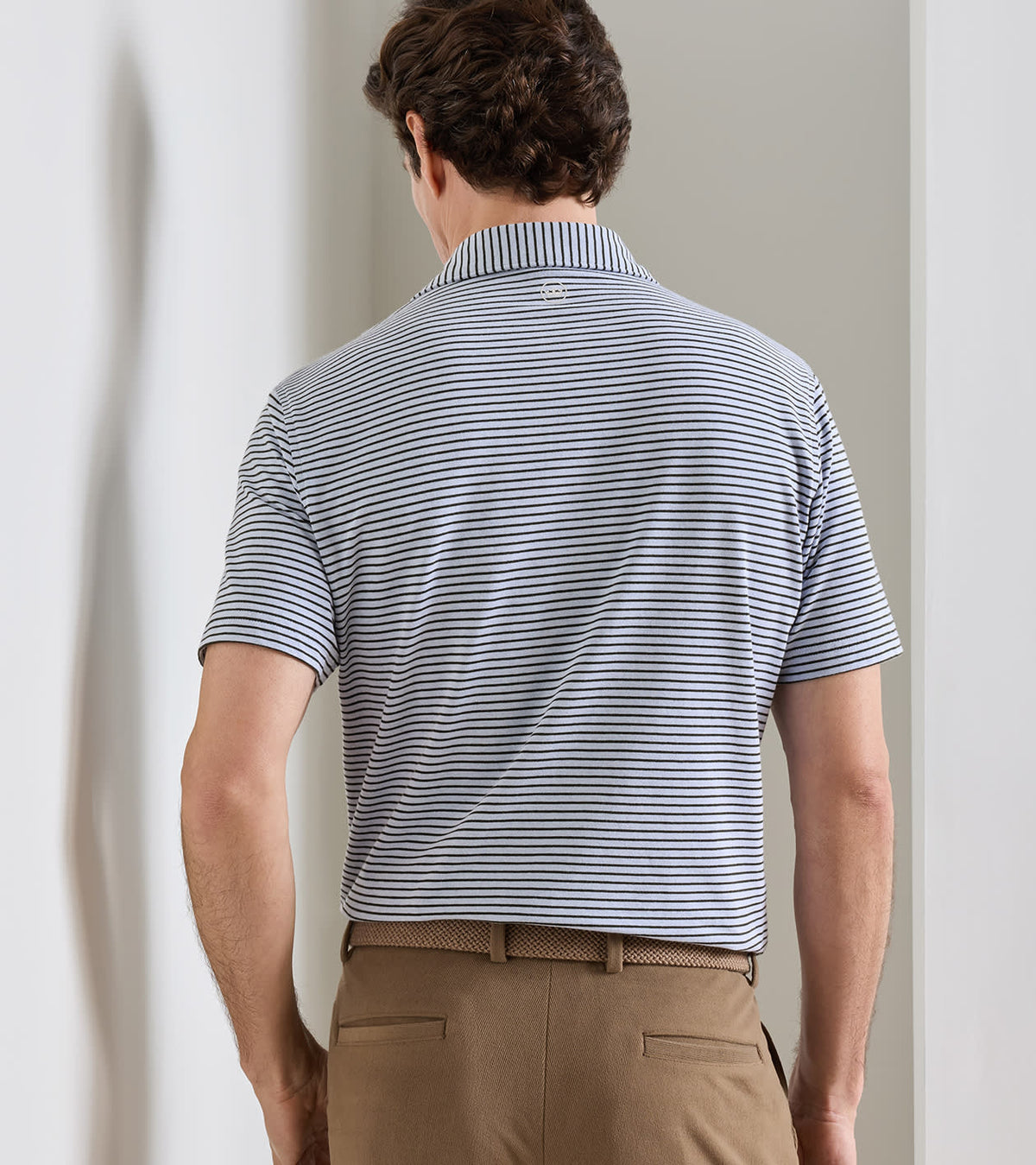 Albatross Cotton-Blend Polo-MF26XK56E-Windy Blue/Dark Olive