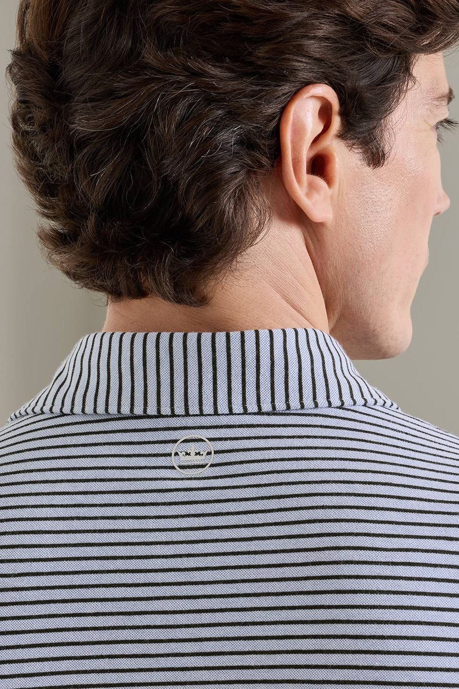 Albatross Cotton-Blend Polo-MF26XK56E-Windy Blue/Dark Olive
