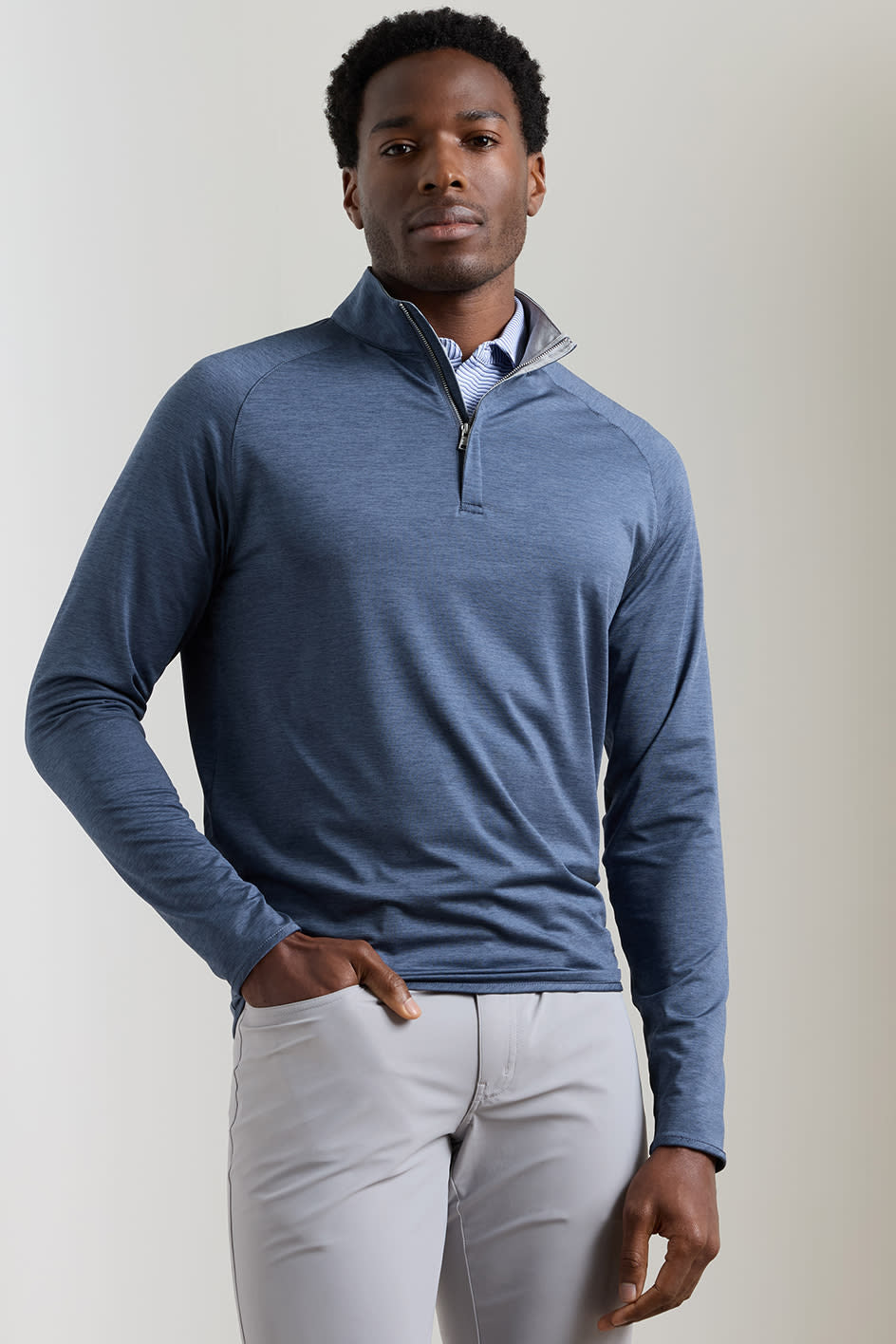Stealth 1/4 Zip Pullover-MF26XK60-Cadet