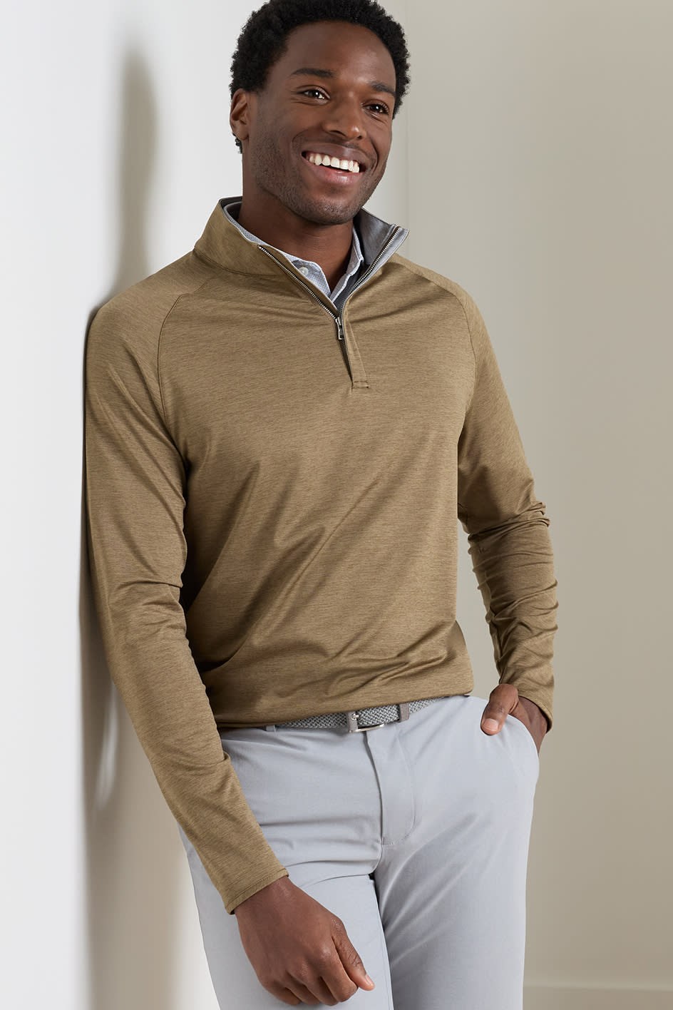 Stealth 1/4 Zip Pullover-MF26XK60-Light Mocha