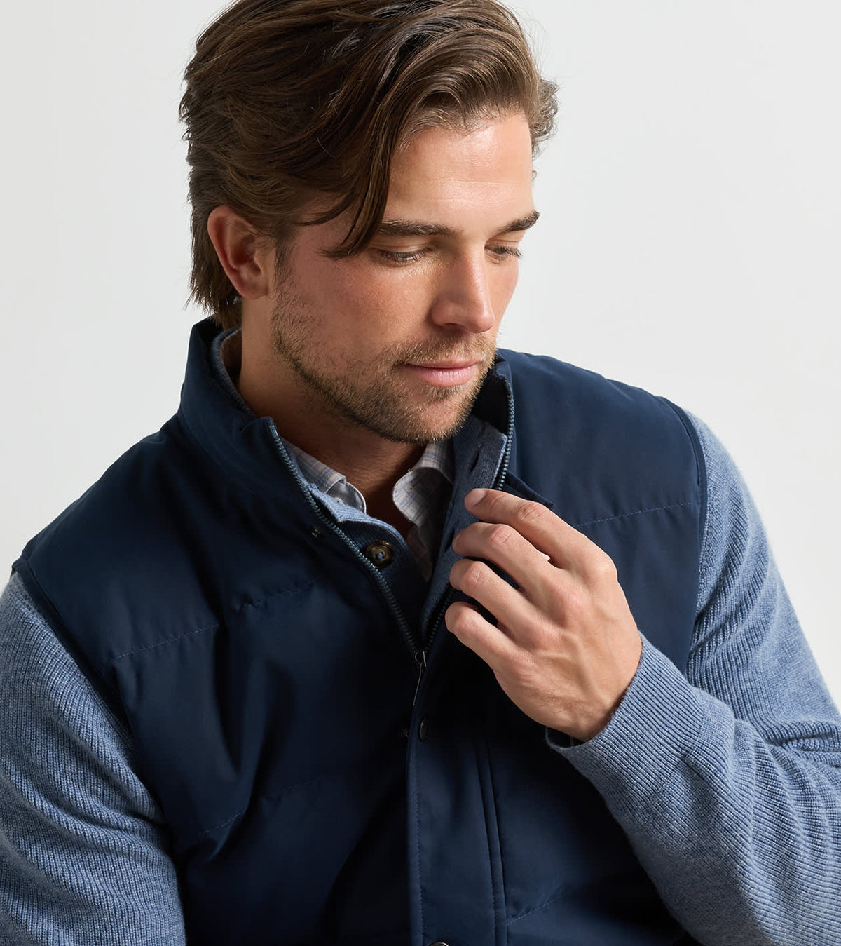 Bedford Quilted Vest-Dark Navy