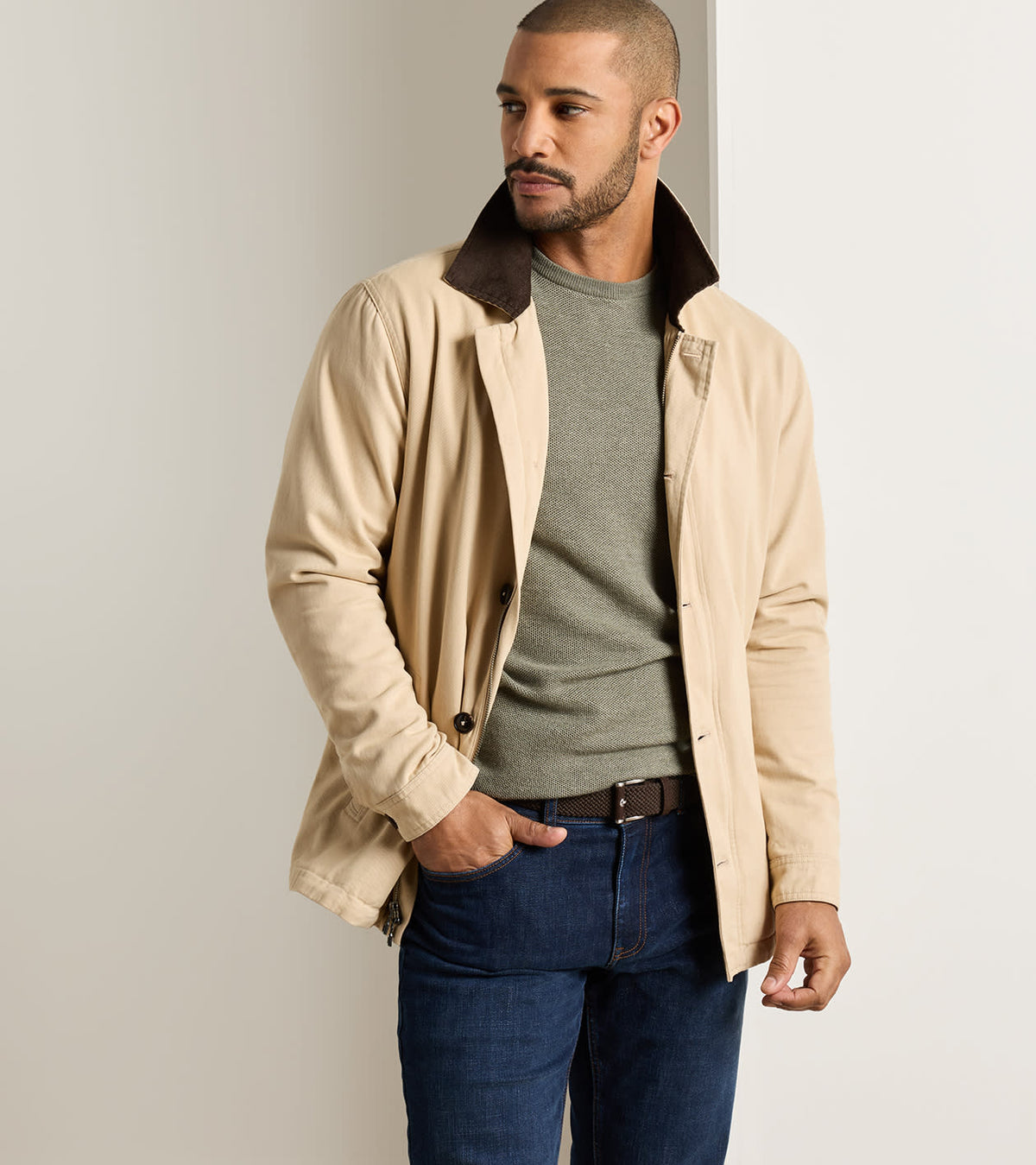 Chatham Cotton Cashmere Coat-Sand
