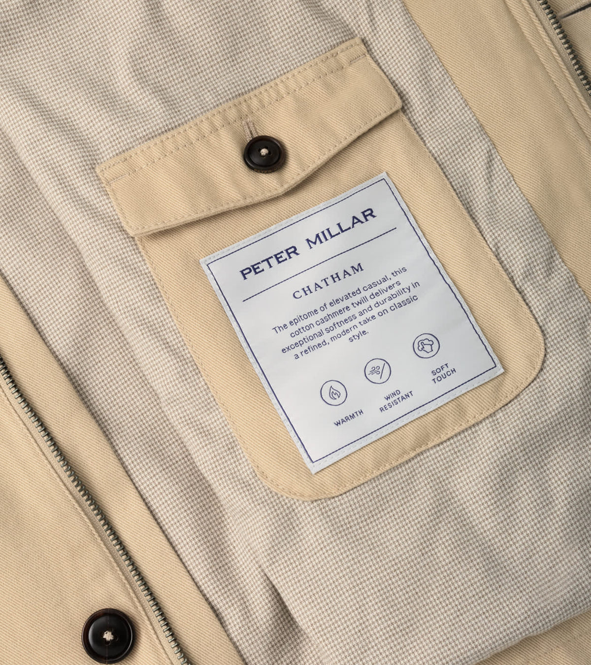 Chatham Cotton Cashmere Coat-Sand