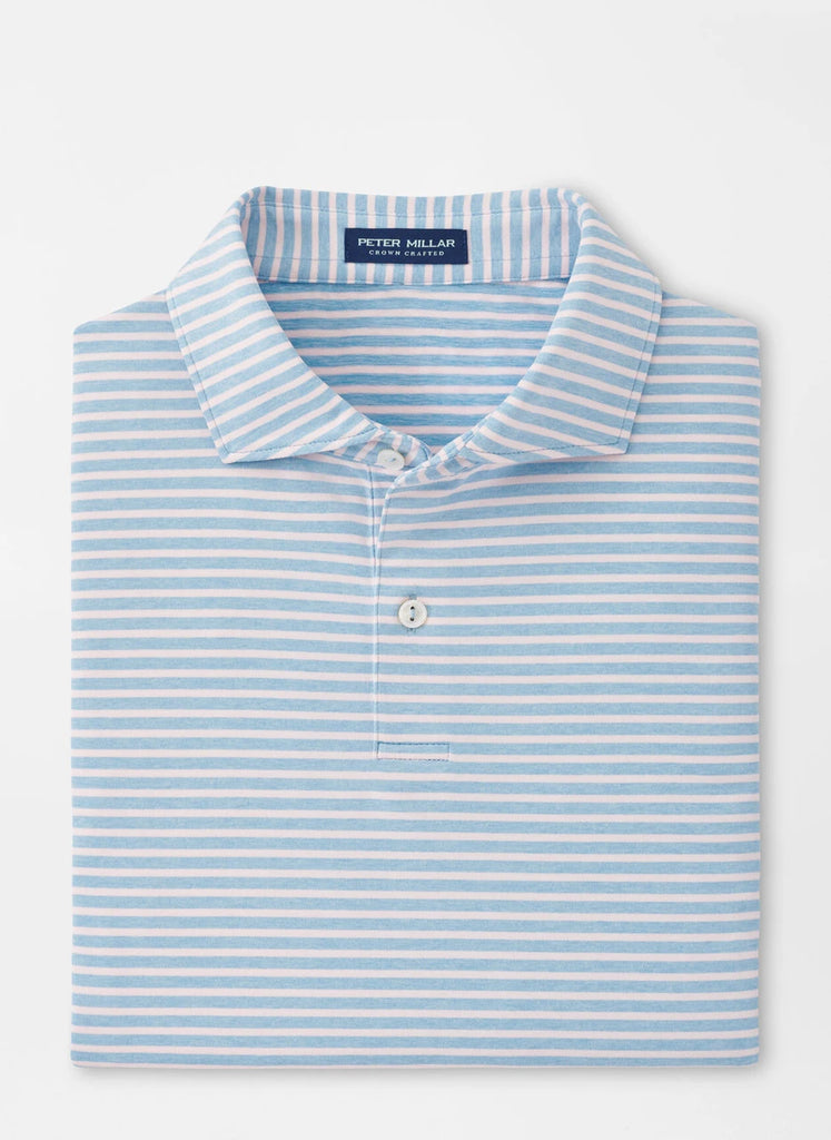 Peter Millar Miles Performance Jersey Polo: Channel Blue