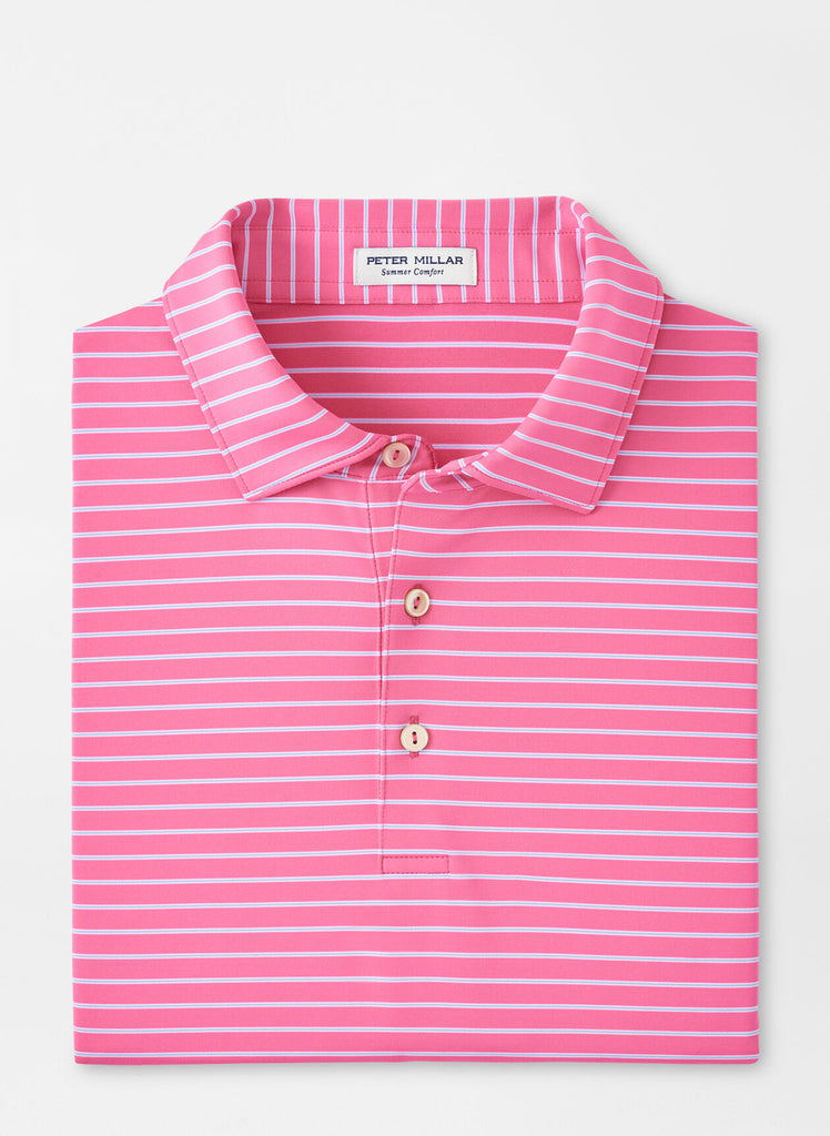 Drum Performance Jersey Polo In Pink Ruby