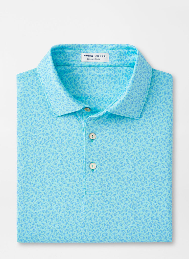 Birdie Time Performance Jersey Polo In cabana Blue