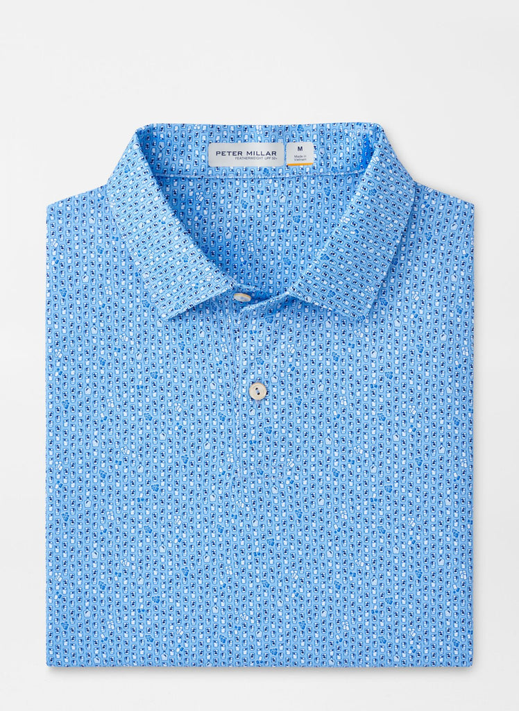 Featherweight Performance Royal Flush Polo In Cottage Blue
