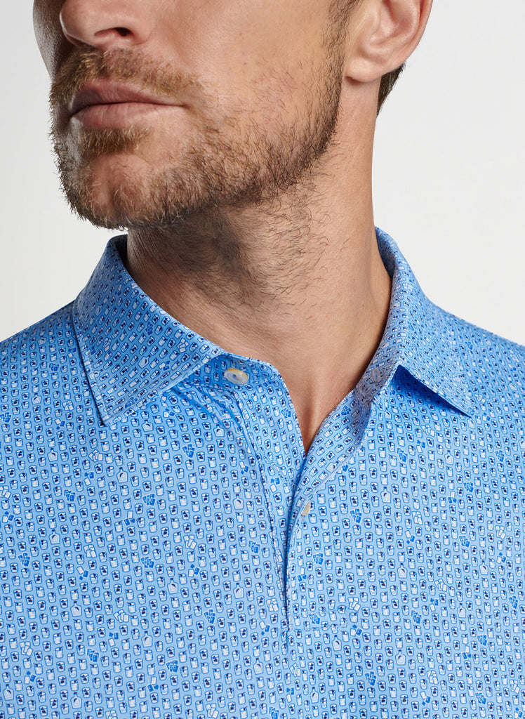 Featherweight Performance Royal Flush Polo In Cottage Blue