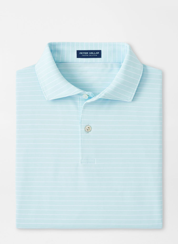 Duet Performance Jersey Polo In Iced Aqua