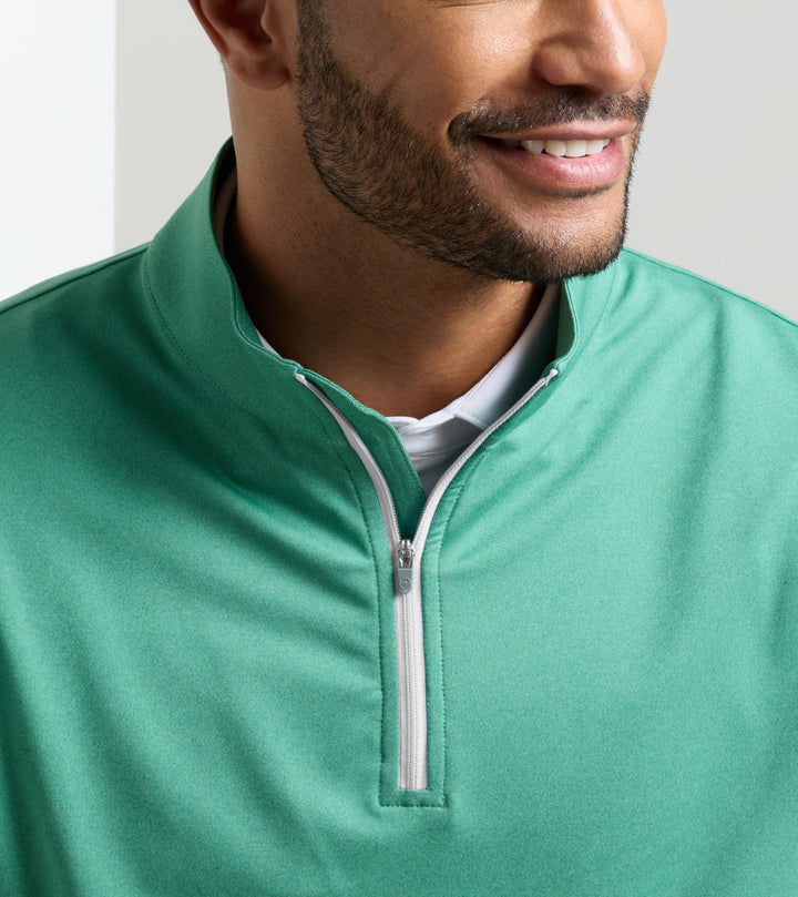 Perth Melange 1/4 Zip-MS26EK40B-Snowpea