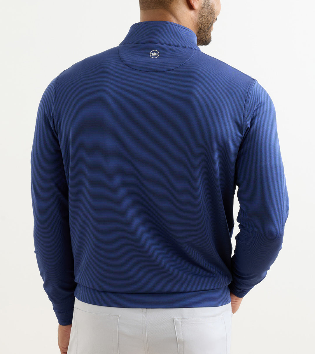 Perth Sugar Stripe 1/4 Zip-MS26EK40E-Navy/Sport Navy