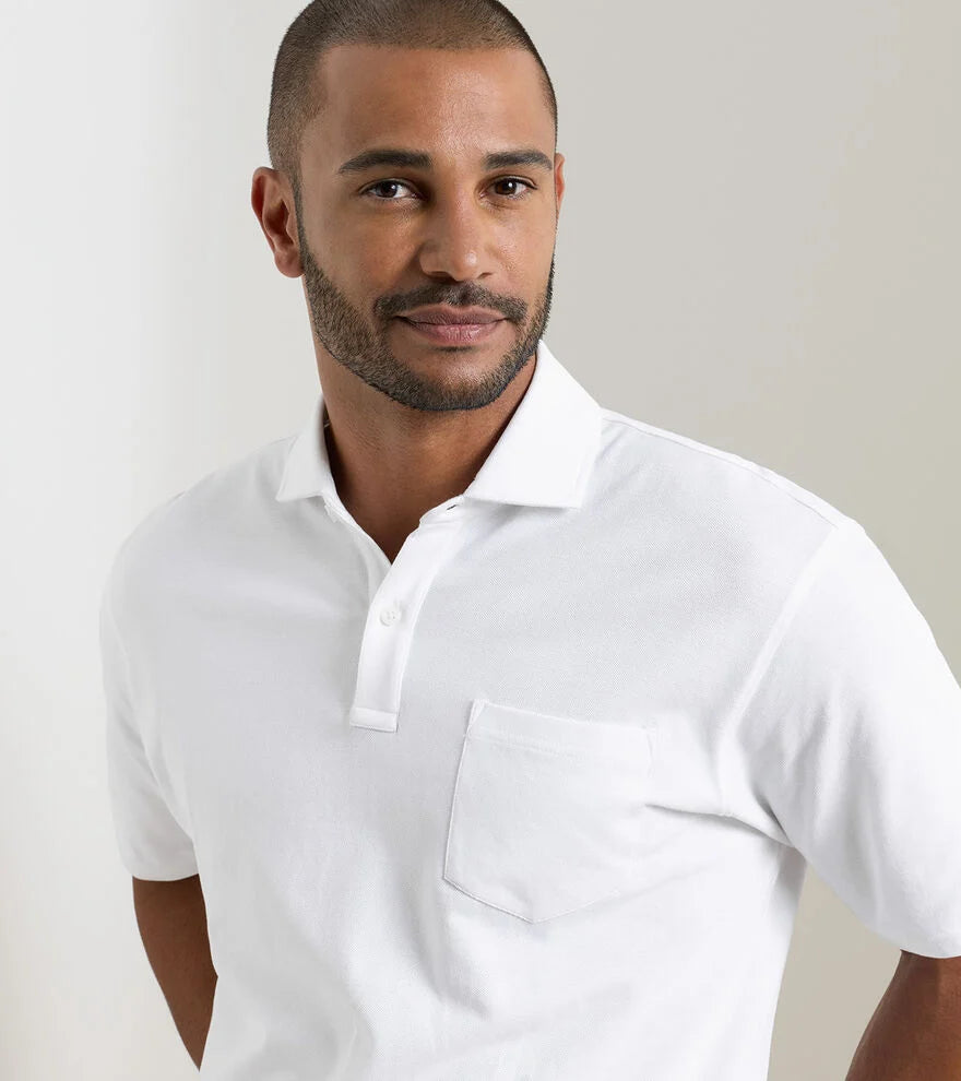 Everyday Pique Polo-White
