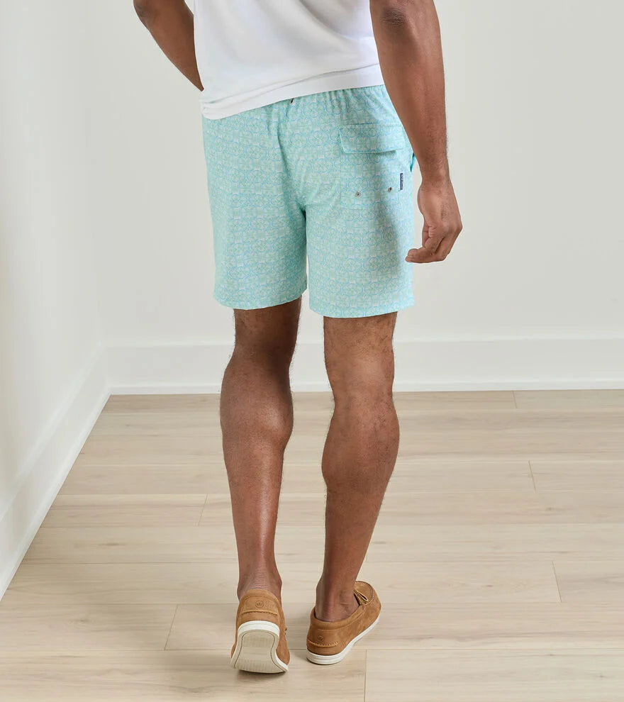 Tide Lines Swim Trunk-MS26P02-Rainforest