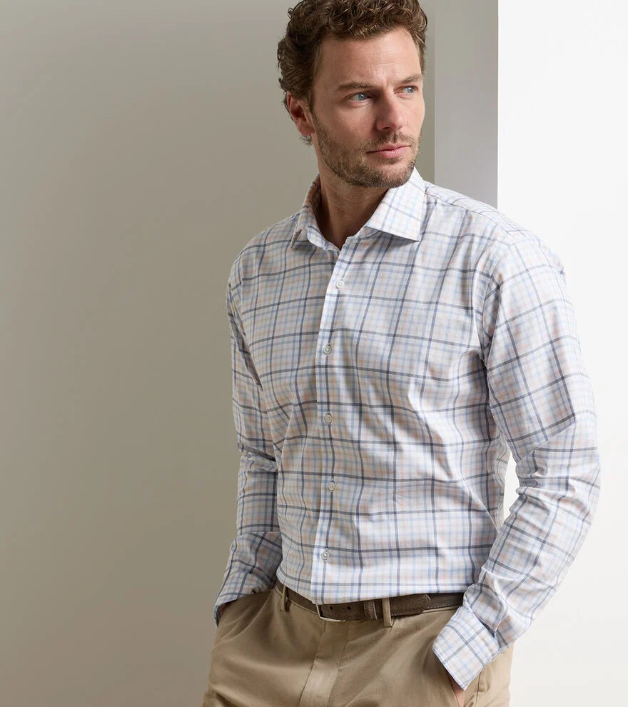 Warren Sport Shirt-MS26W06LTS-Navy