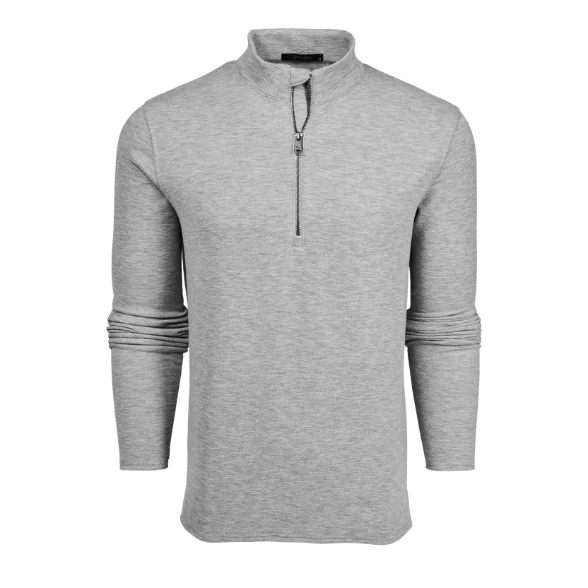 Troy Quarter-Zip - Smoke Heather Grey