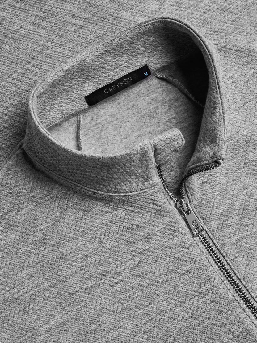 Troy Quarter-Zip - Smoke Heather Grey