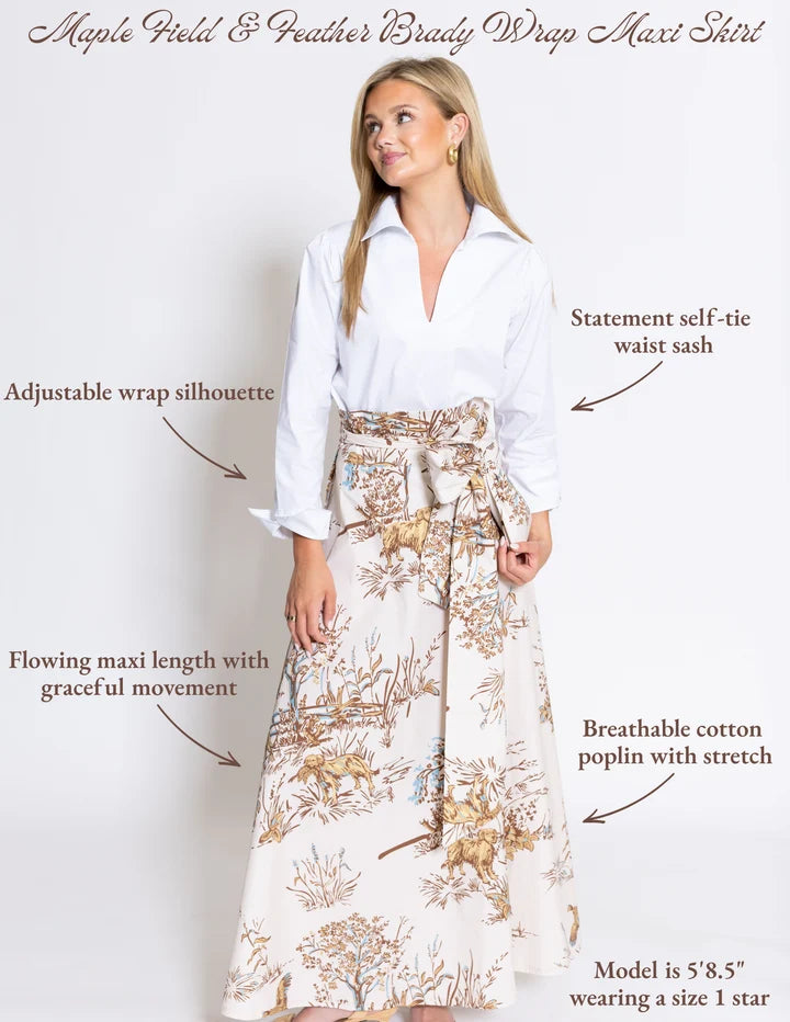 Brady Wrap Skirt - Maple Field & Feather