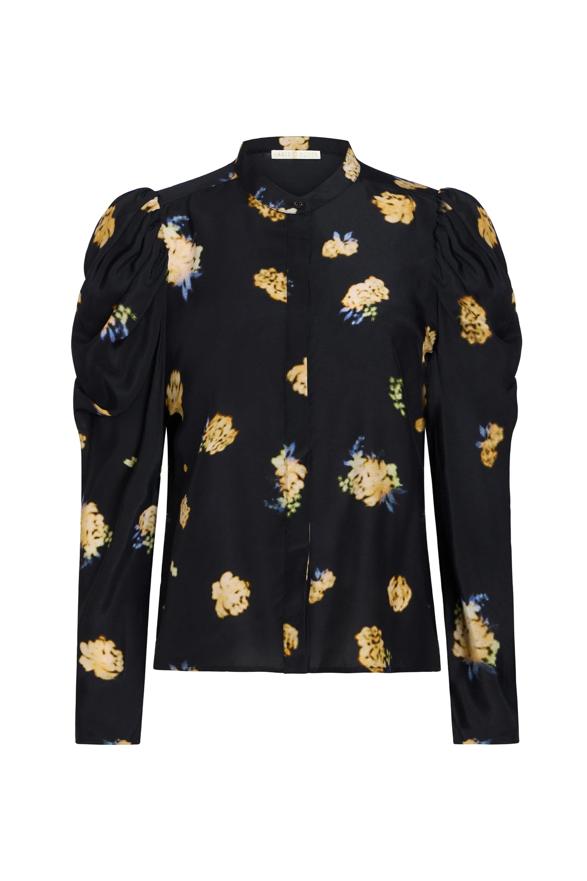 Tysen Blouse - Black Floral Printed Gigot