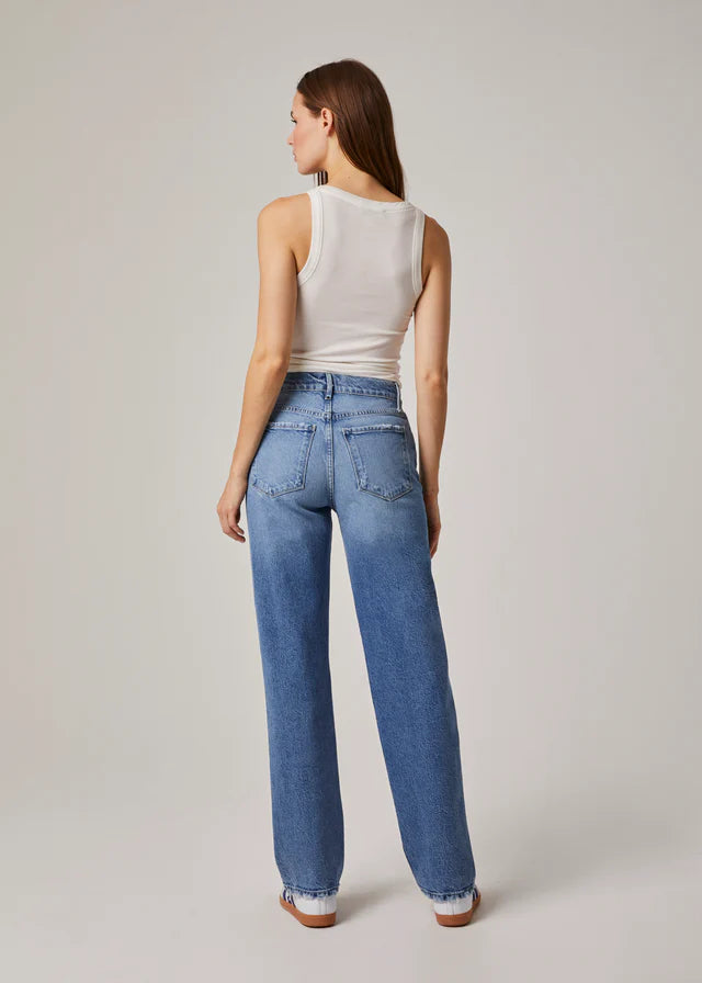 Vincent High Rise Long Wide Leg Jeans