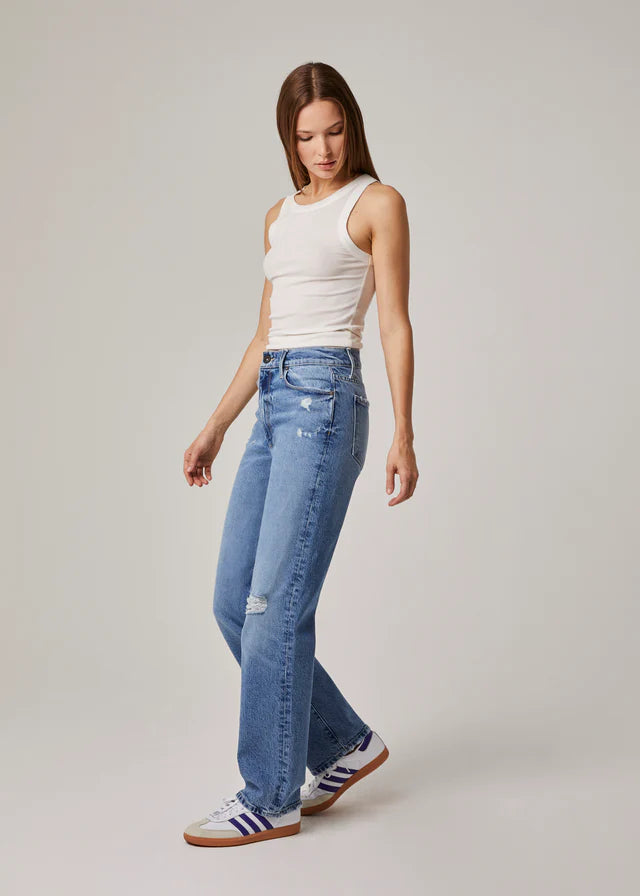 Vincent High Rise Long Wide Leg Jeans