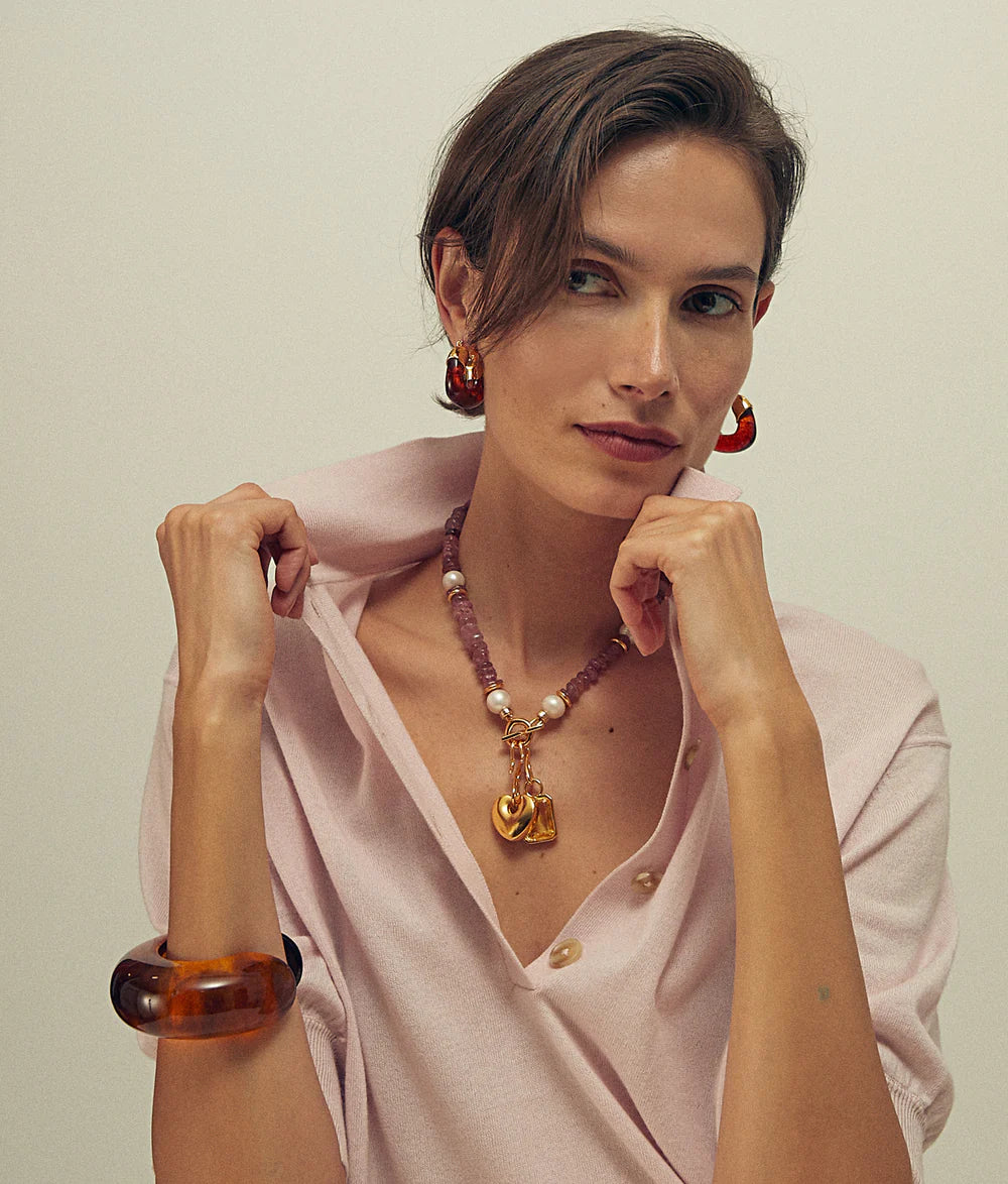 Organic Hoops in Tortoise
