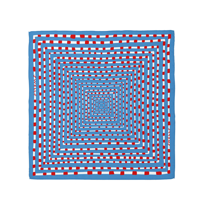 Swells Powder Blue + Red Scarf