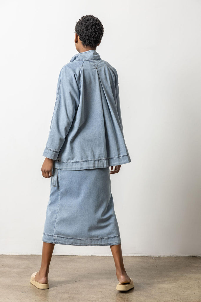 Light Wash Denim Swing Jacket