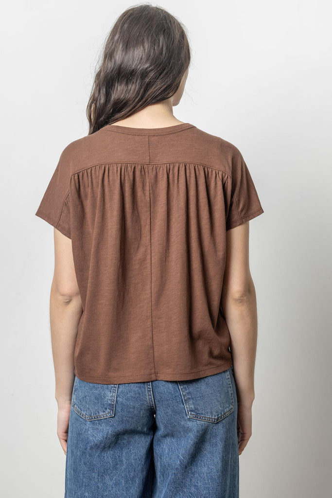 Easy Sheered Short Sleeve T: Java