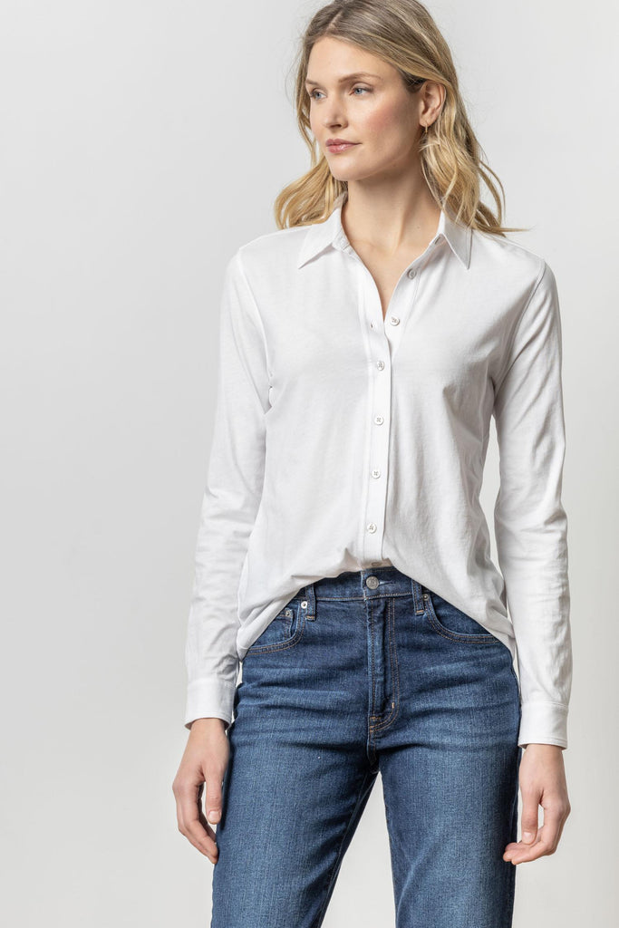 Long Sleeve Button Down Tee