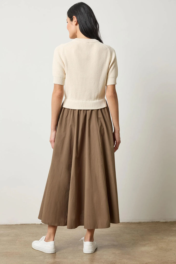Mixed Media Dress - Ivory