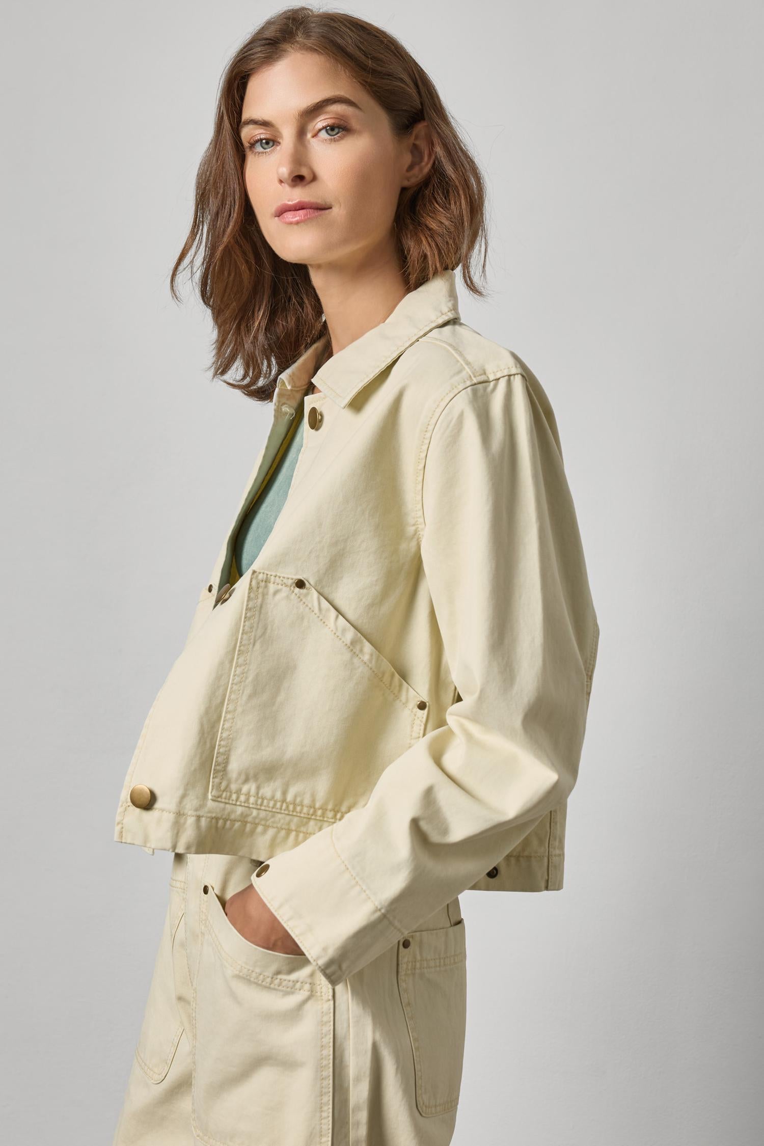 Twill Utility Jacket -Parchment
