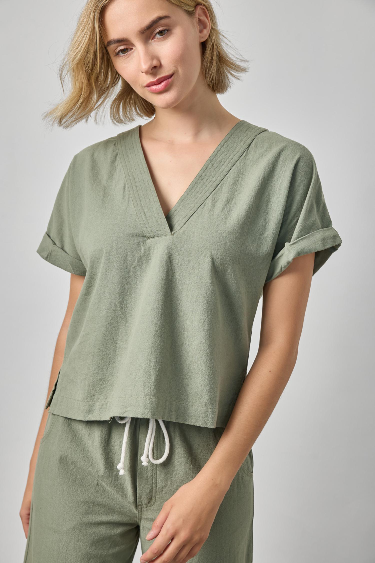 Boxy Popover Dolman - Sage