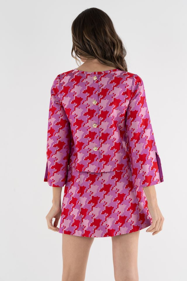Ashley Ann Top - Houndstooth