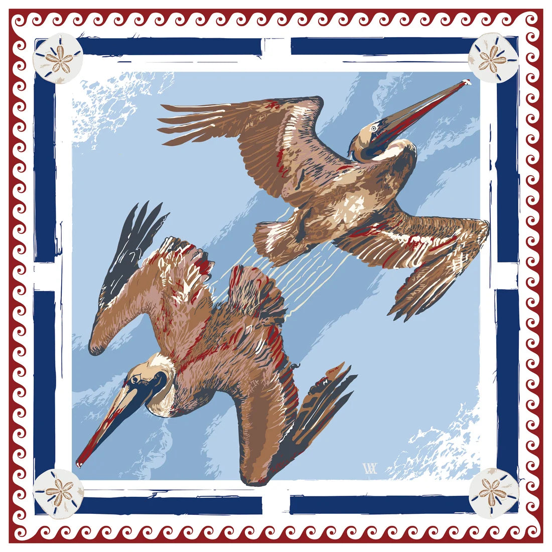 Americana Tide Diver Silk Scarf