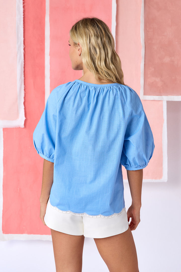 Perrie Top - Washed Indigo
