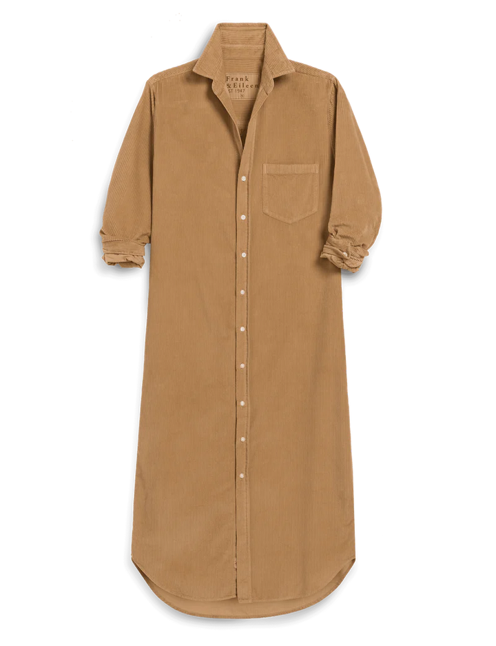 Rory Maxi Shirtdress - Corduroy Camel
