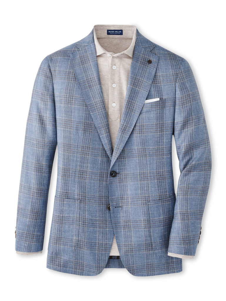 MS25XJ05- Ames Plaid Soft Jacket BLUE PEARL