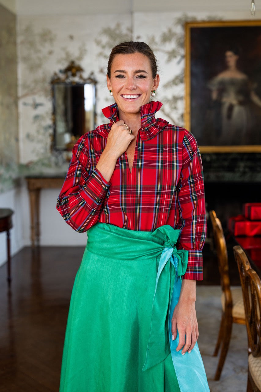 Harper Estate Top - Red Tartan