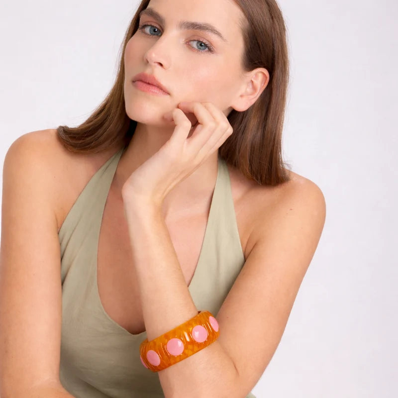 Amber & Light Rose Bangle