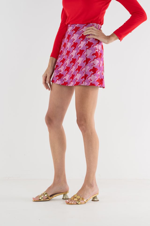 Social Skirt - Houndstooth