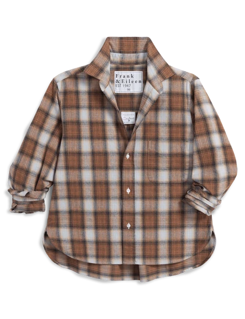 Silvio Untuckable Button-Up - Multi Brown Plaid