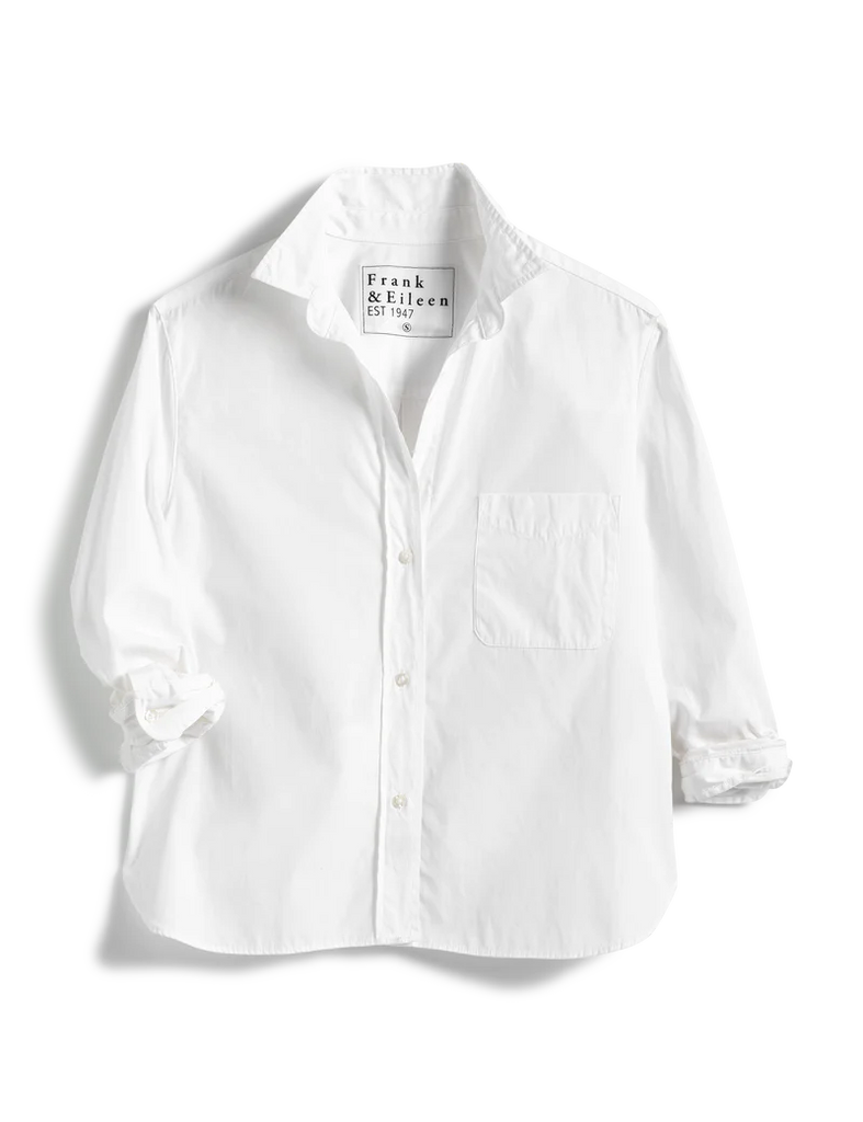 SILVIO Untuckable Button-Up Shirt In White Superluxe