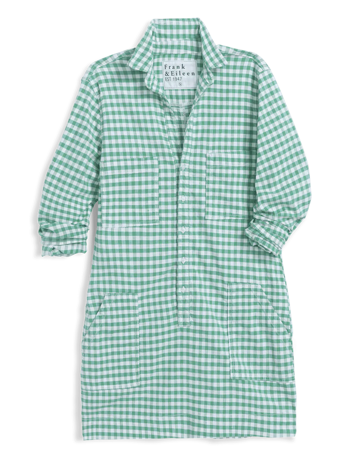 Ireland Dress - Utility Dress Green Check