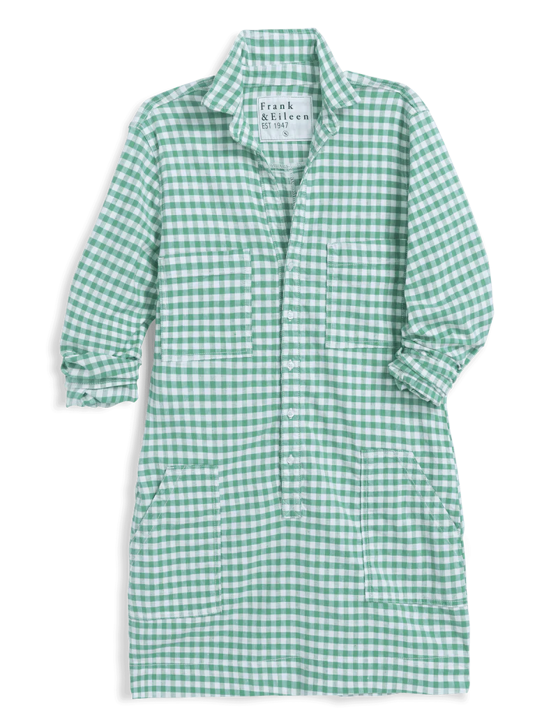Ireland Dress - Utility Dress Green Check