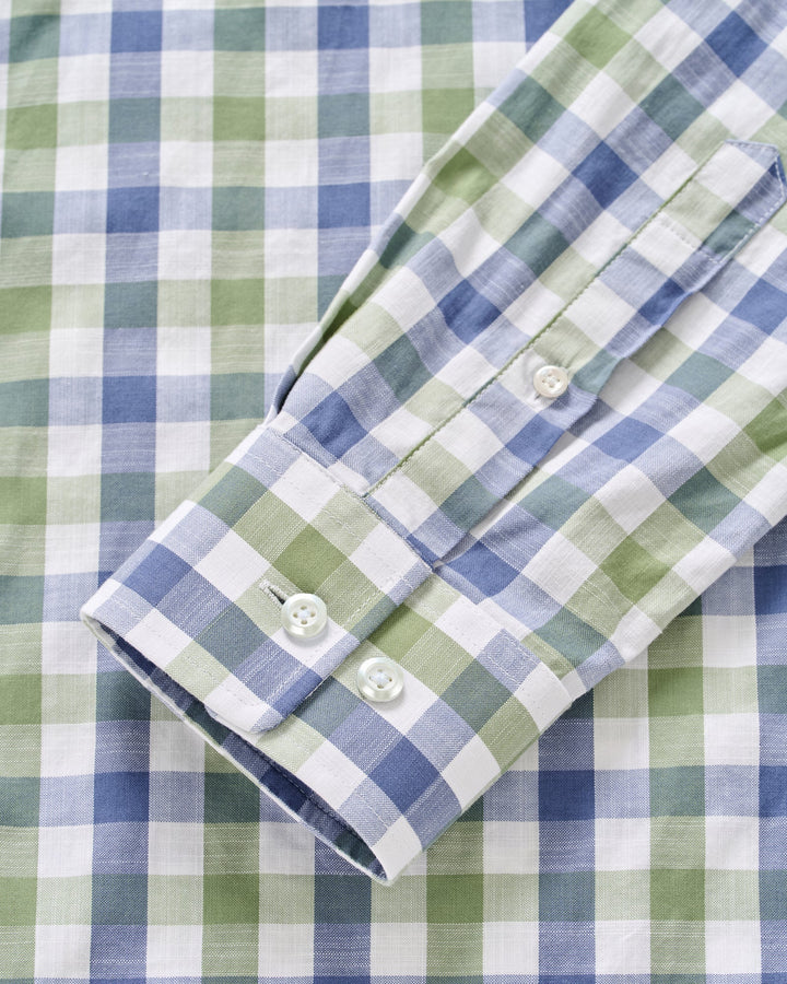 Slub Cotton Button Down Shirt-Candler Forest
