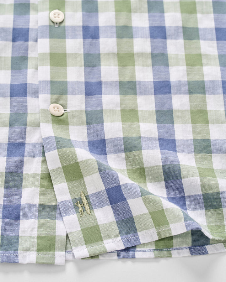 Slub Cotton Button Down Shirt-Candler Forest