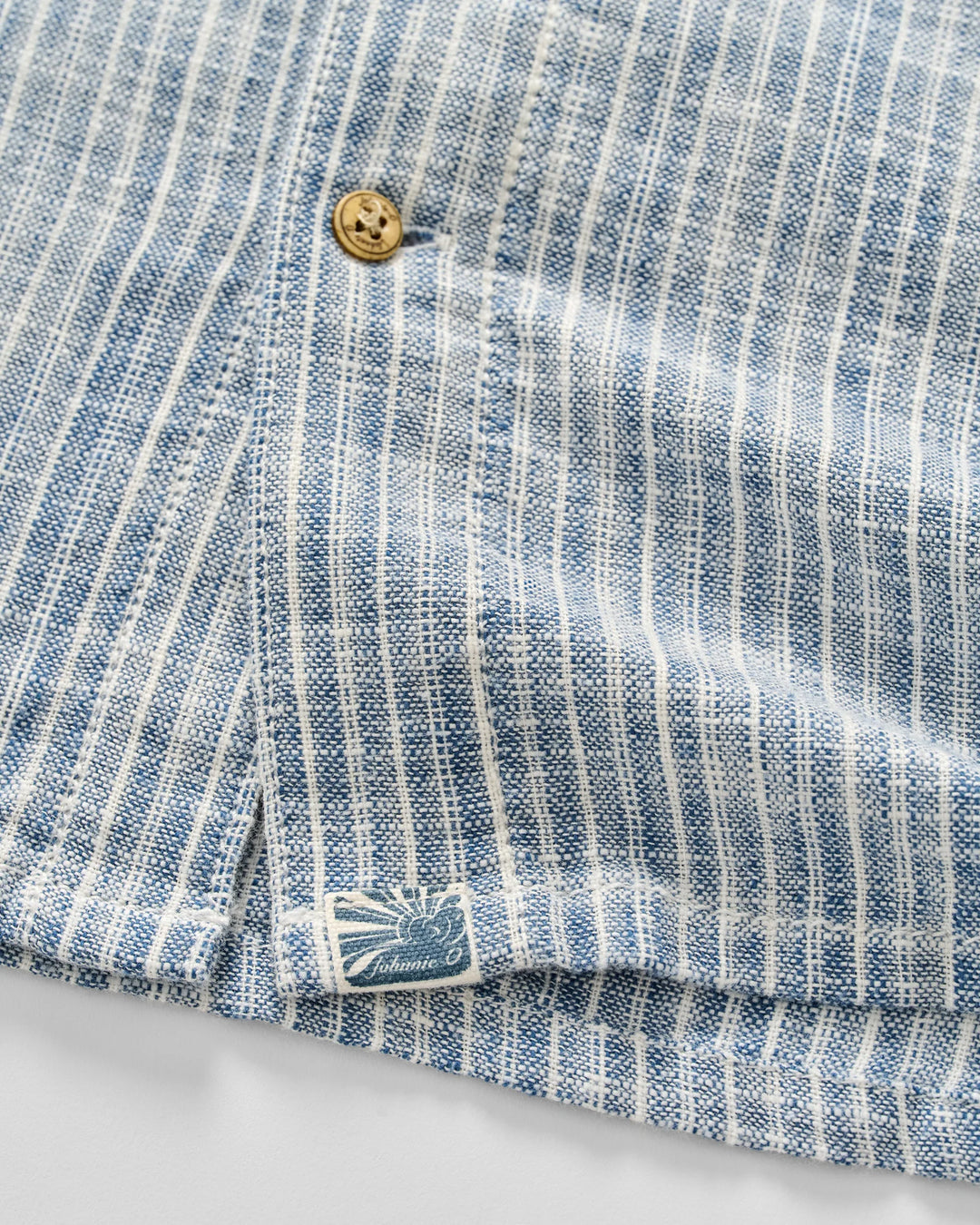 Short Sleeve Button Down - Ennis Indigo Dyed Stripe