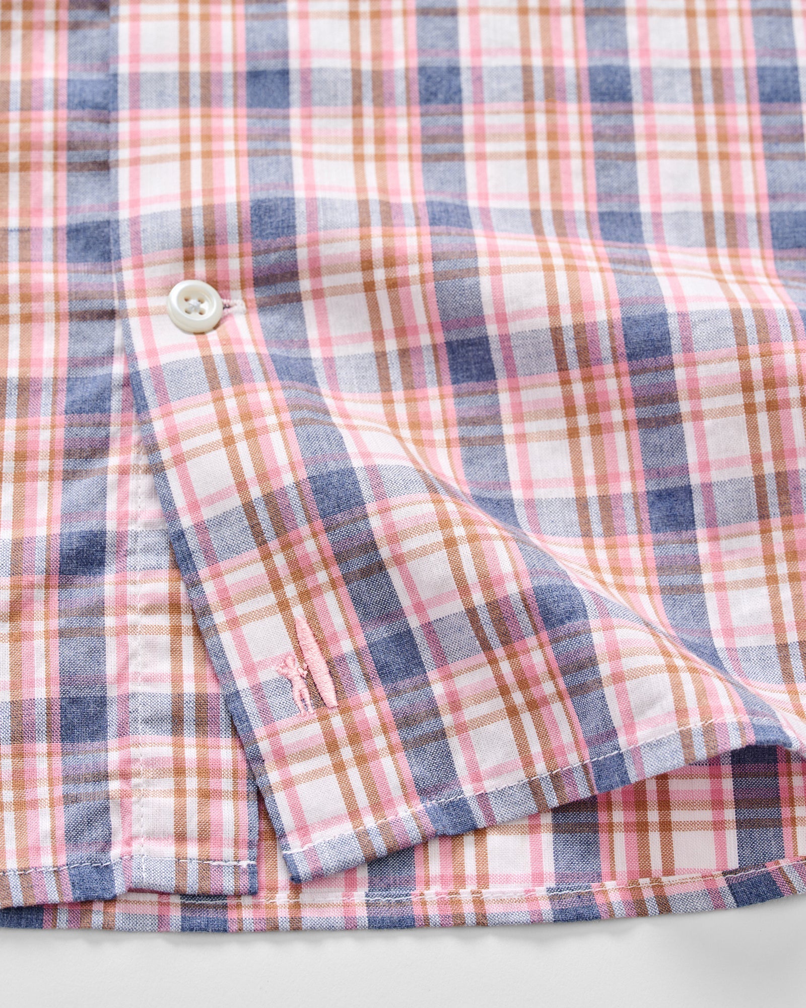 Slub Cotton Button Down Shirt-Jordi Plaid