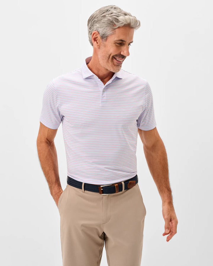 Perf. Jersey Polo - Rez Stripe - Kona