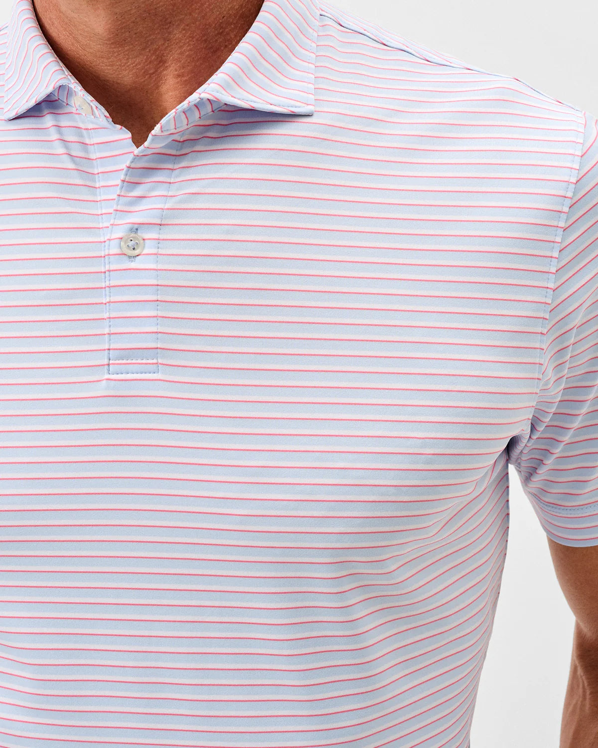 Perf. Jersey Polo - Rez Stripe - Kona
